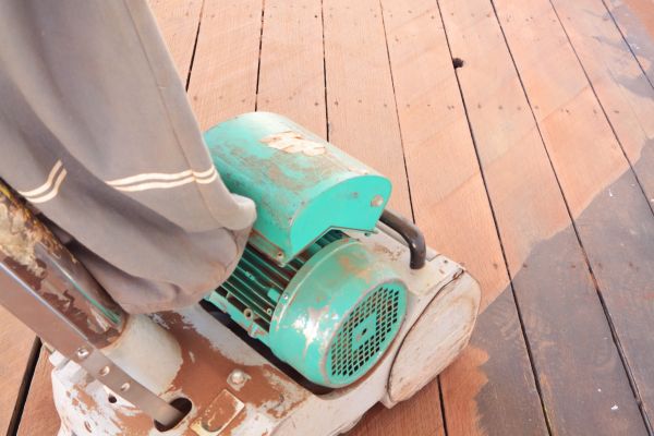 Cedar Deck Sanding in Blaine
